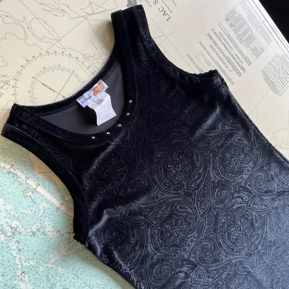 Vintage Y2K Black Velvet Le Chateau Jr. Dress - Picture 5 of 7